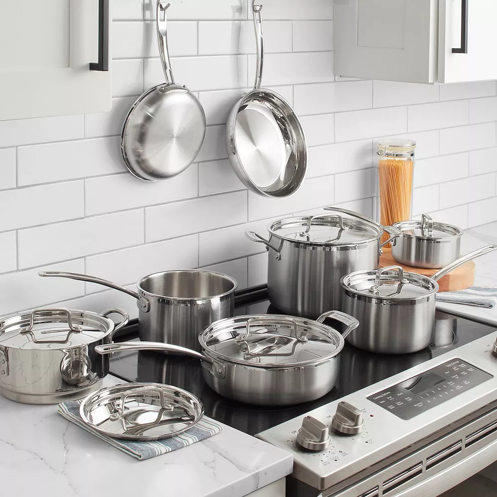 Cuisinart® Multiclad Pro Tri-Ply Stainless 12pc Cookware Set 3 Cuisinart® Multiclad Pro Tri-Ply Stainless 12pc Cookware Set - Image 3
