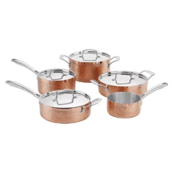 Cuisinart® Hammered Collection Copper Tri-Ply Stainless Steel 9-pc. Cookware Set