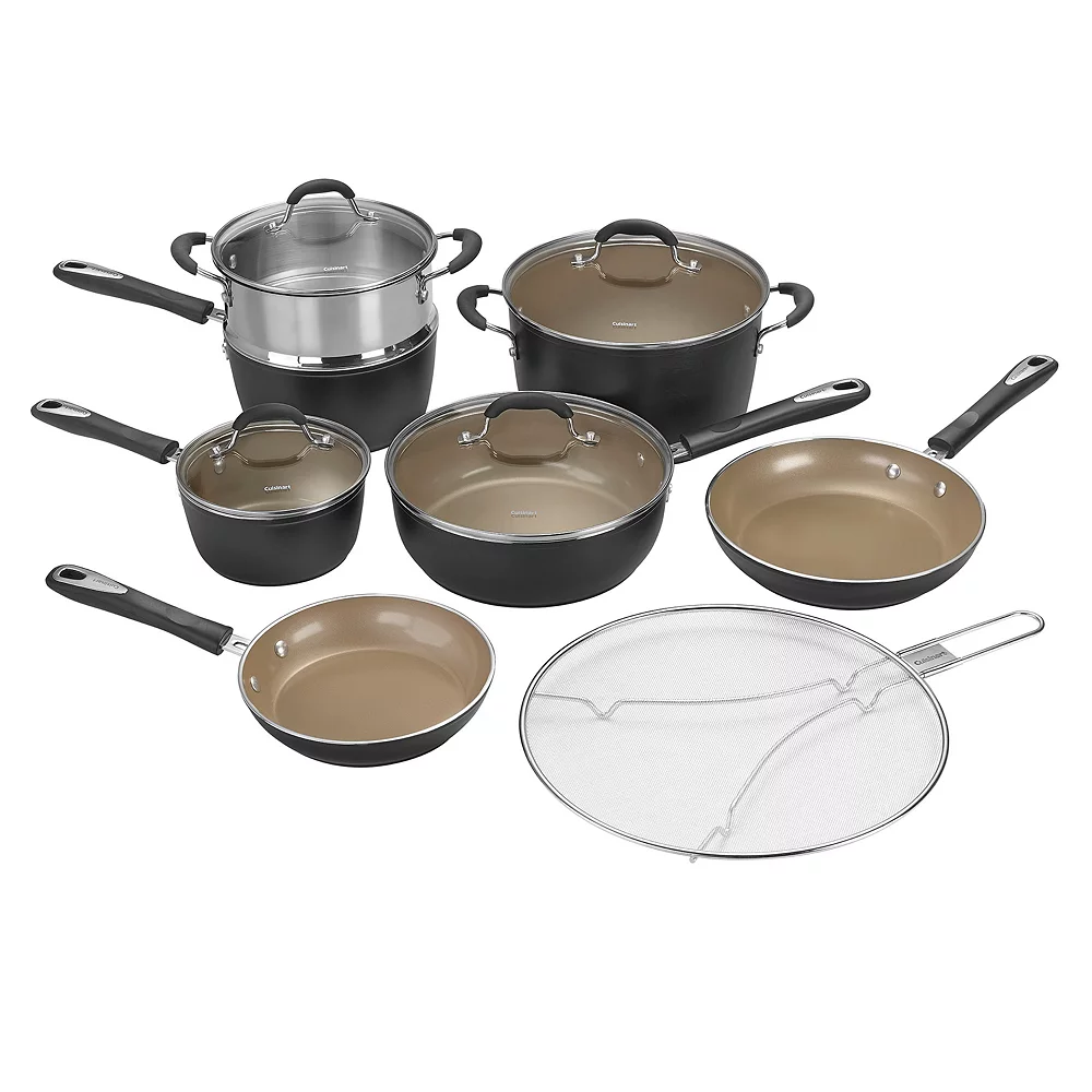 Cuisinart® Matte Black Collection Ceramic Nonstick 12-pc. Cookware Set 2 Cuisinart® Matte Black Collection Ceramic Nonstick 12-pc. Cookware Set - Image 2