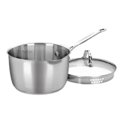 Cuisinart® Chef's Classic Stainless Steel 3-qt. Pour Saucepan With Straining Cover -Home kitchen 3747173 ALT2