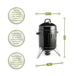 Cuisinart® Vertical 16-Inch Charcoal Smoker -Home kitchen 4845174 ALT4