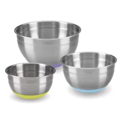 Cuisinart® 3-piece Stainless Sleep Mixing Bowl Set With Nonslip Base