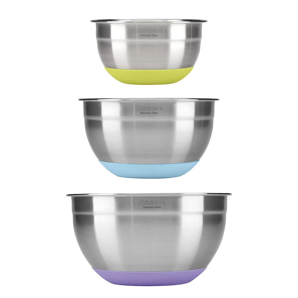 Cuisinart® 3-piece Stainless Sleep Mixing Bowl Set With Nonslip Base 2 Cuisinart® 3-piece Stainless Sleep Mixing Bowl Set With Nonslip Base - Image 2