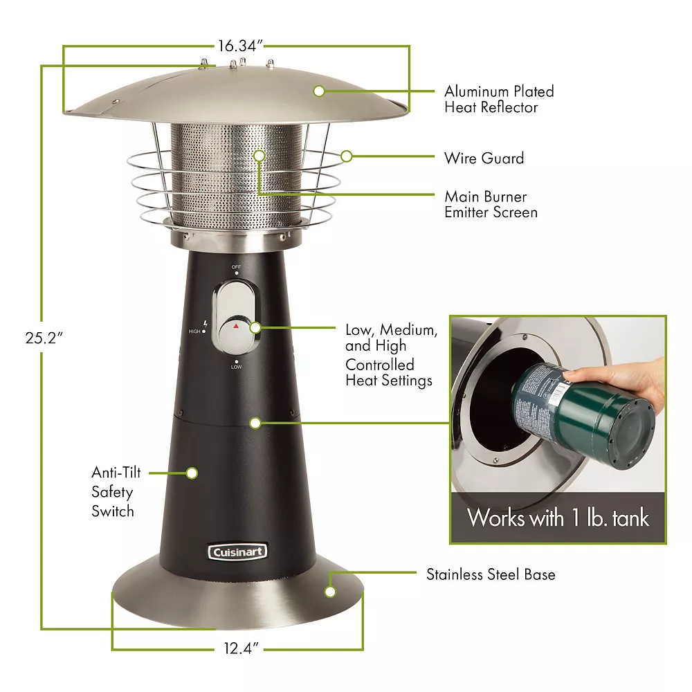 Cuisinart® Portable Tabetop Patio Heater 4 Cuisinart® Portable Tabetop Patio Heater - Image 4